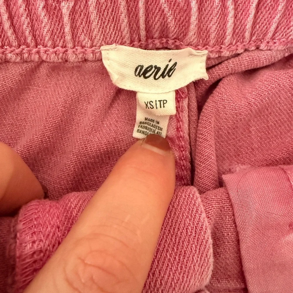 Aerie Daydream Denim Shorts Pink Best Buds cut off size xs - Picture 6 of 7